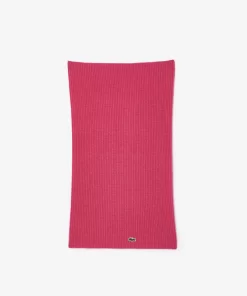 Lacoste Scarves & Stoles-Cashmere Ribbed Knit Infinity Scarf