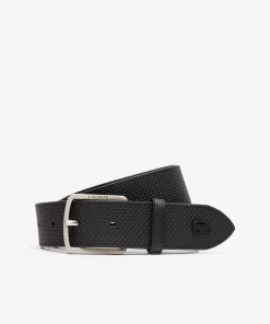 Lacoste Belts-Chantaco Men'S Engraved Buckle Texturised Leather Belt