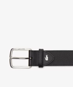 Lacoste Belts-Chantaco Men'S Engraved Buckle Texturised Leather Belt