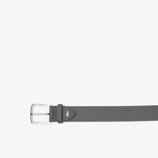 Lacoste Belts-Chantaco Men'S Engraved Buckle Texturised Leather Belt