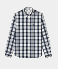 Lacoste Shirts-Check Print Stretch Shirt