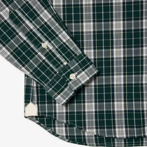 Lacoste Shirts-Check Print Stretch Shirt