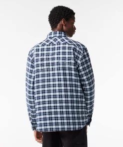 Lacoste Shirts-Checked Overshirt With Quilted Lining