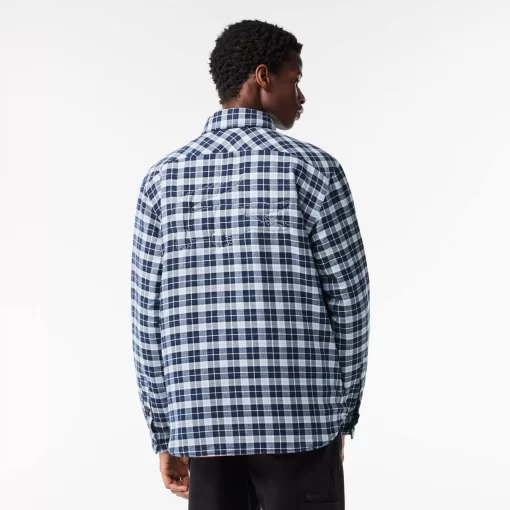 Lacoste Shirts-Checked Overshirt With Quilted Lining