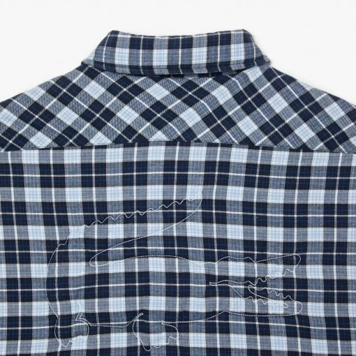 Lacoste Shirts-Checked Overshirt With Quilted Lining