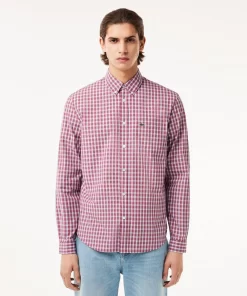 Lacoste Shirts-Checked Poplin Shirt