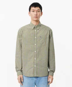 Lacoste Shirts-Checked Poplin Shirt