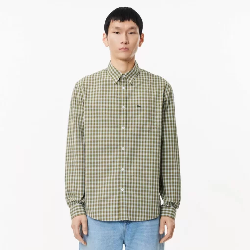 Lacoste Shirts-Checked Poplin Shirt