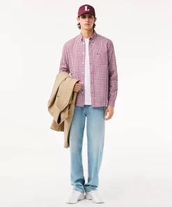 Lacoste Shirts-Checked Poplin Shirt