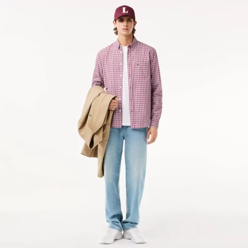 Lacoste Shirts-Checked Poplin Shirt