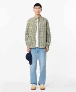 Lacoste Shirts-Checked Poplin Shirt