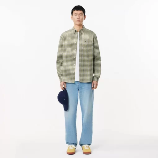 Lacoste Shirts-Checked Poplin Shirt