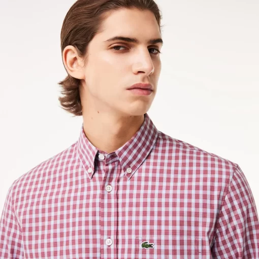 Lacoste Shirts-Checked Poplin Shirt