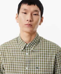 Lacoste Shirts-Checked Poplin Shirt