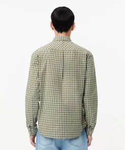 Lacoste Shirts-Checked Poplin Shirt