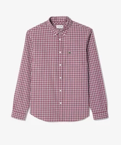 Lacoste Shirts-Checked Poplin Shirt