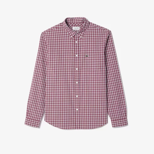 Lacoste Shirts-Checked Poplin Shirt