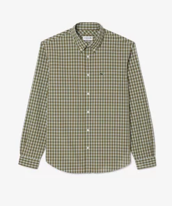 Lacoste Shirts-Checked Poplin Shirt