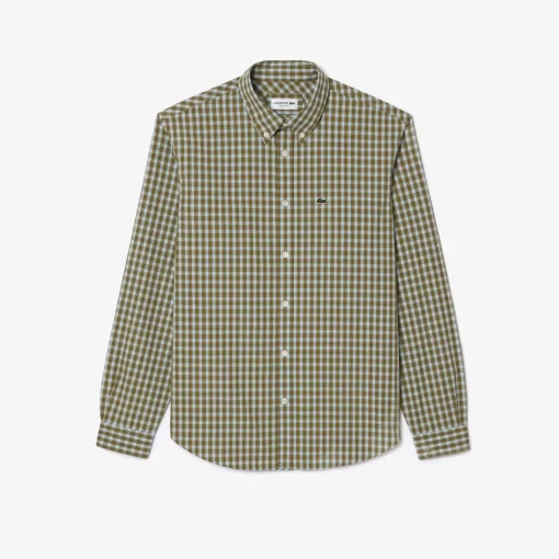 Lacoste Shirts-Checked Poplin Shirt