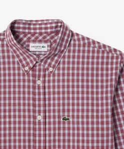 Lacoste Shirts-Checked Poplin Shirt