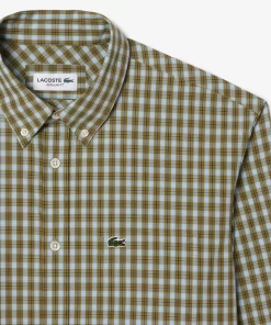 Lacoste Shirts-Checked Poplin Shirt