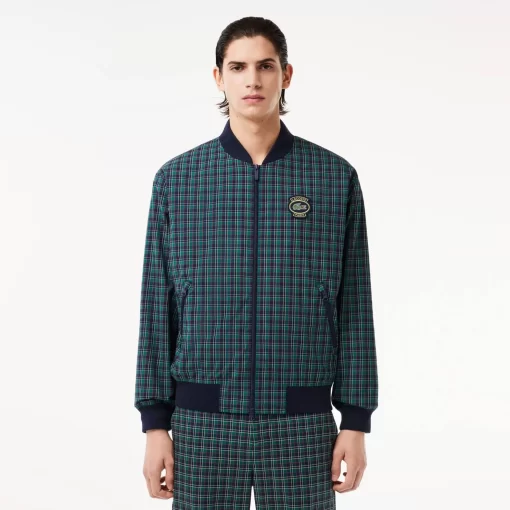 Lacoste Jackets & Coats-Checked Showerproof Harrington Jacket