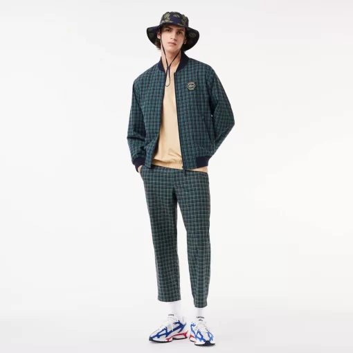 Lacoste Jackets & Coats-Checked Showerproof Harrington Jacket