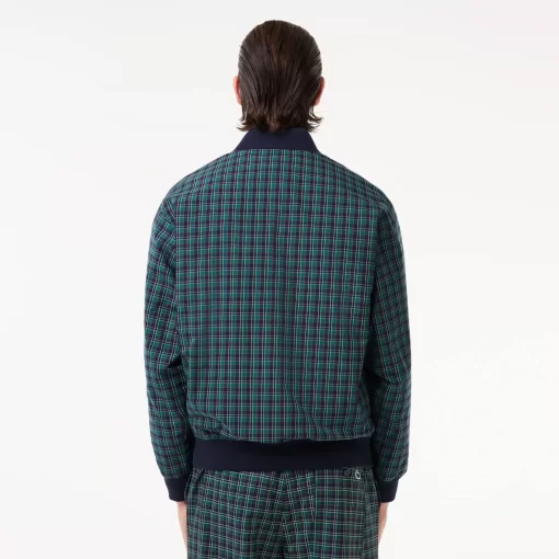 Lacoste Jackets & Coats-Checked Showerproof Harrington Jacket