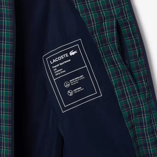 Lacoste Jackets & Coats-Checked Showerproof Harrington Jacket