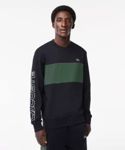 Lacoste Sweatshirts-Classic Fit 3D Print Colourblock Jogger Sweatshirt