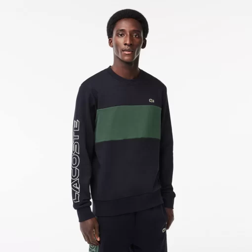 Lacoste Sweatshirts-Classic Fit 3D Print Colourblock Jogger Sweatshirt