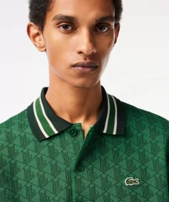 Lacoste Polo Shirts-Classic Fit Contrast Collar Monogram Motif Polo Shirt