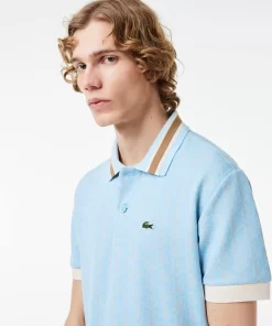 Lacoste Polo Shirts-Classic Fit Contrast Collar Monogram Motif Polo Shirt