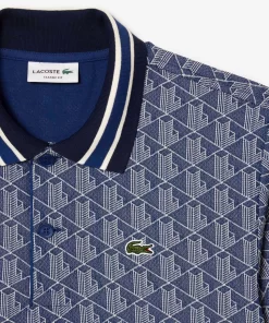 Lacoste Polo Shirts-Classic Fit Contrast Collar Monogram Motif Polo Shirt