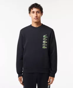 Lacoste Sweatshirts-Classic Fit Croc Print Jogger Sweatshirt