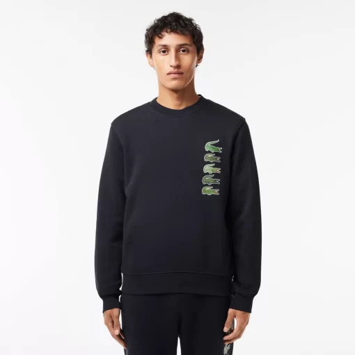 Lacoste Sweatshirts-Classic Fit Croc Print Jogger Sweatshirt