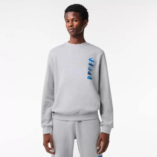 Lacoste Sweatshirts-Classic Fit Croc Print Jogger Sweatshirt