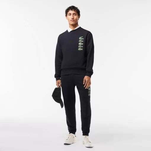 Lacoste Sweatshirts-Classic Fit Croc Print Jogger Sweatshirt