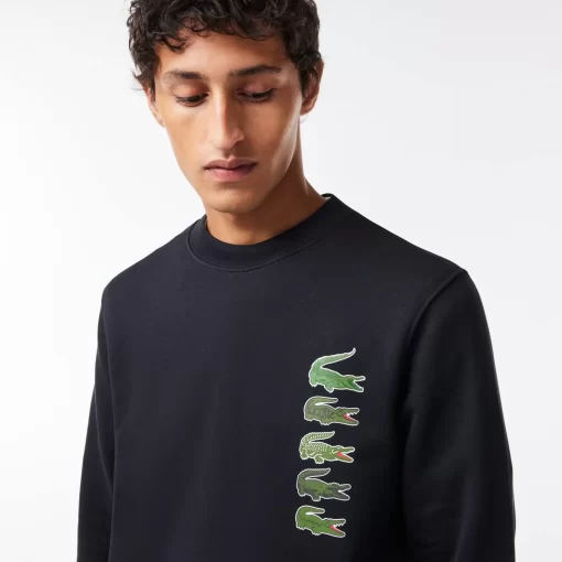 Lacoste Sweatshirts-Classic Fit Croc Print Jogger Sweatshirt