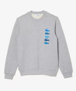 Lacoste Sweatshirts-Classic Fit Croc Print Jogger Sweatshirt