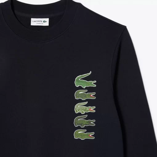 Lacoste Sweatshirts-Classic Fit Croc Print Jogger Sweatshirt