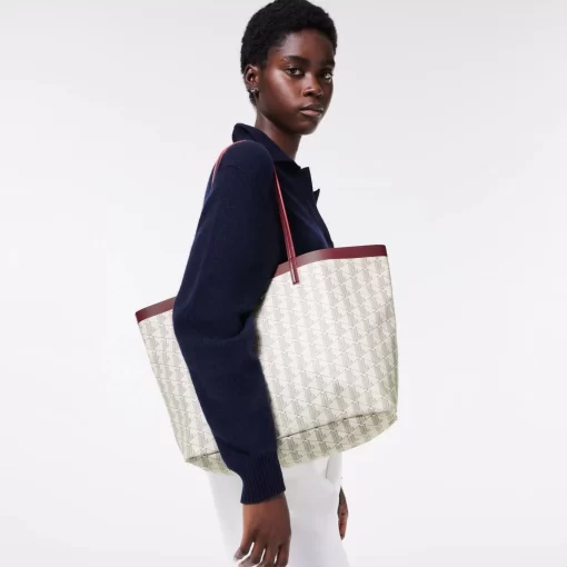 Lacoste Bags-Coated Canvas Monogram Tote