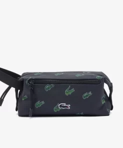 Lacoste Wallets & Small Leather Goods-Coated Canvas Printed Toiletry Bag