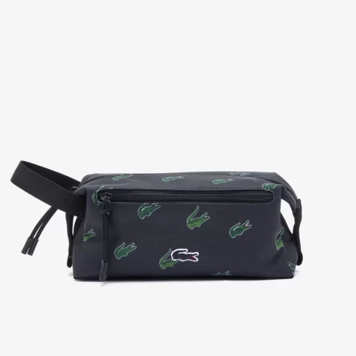 Lacoste Wallets & Small Leather Goods-Coated Canvas Printed Toiletry Bag