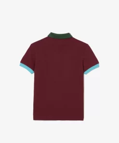 Lacoste Boy Clothing-Colourblock Cotton Pique Polo Shirt