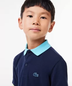 Lacoste Boy Clothing-Colourblock Cotton Pique Polo Shirt