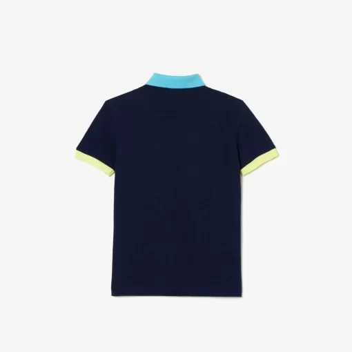 Lacoste Boy Clothing-Colourblock Cotton Pique Polo Shirt