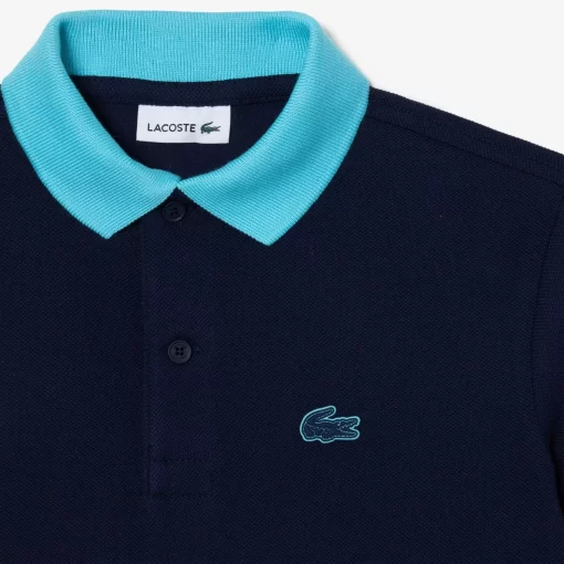 Lacoste Boy Clothing-Colourblock Cotton Pique Polo Shirt