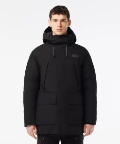 Lacoste Jackets & Coats-Colourblock Multipocket Hooded Parka