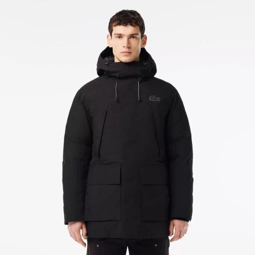 Lacoste Jackets & Coats-Colourblock Multipocket Hooded Parka